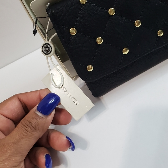 Max Edition Black Gold Stud Wallet - Picture 2 of 5